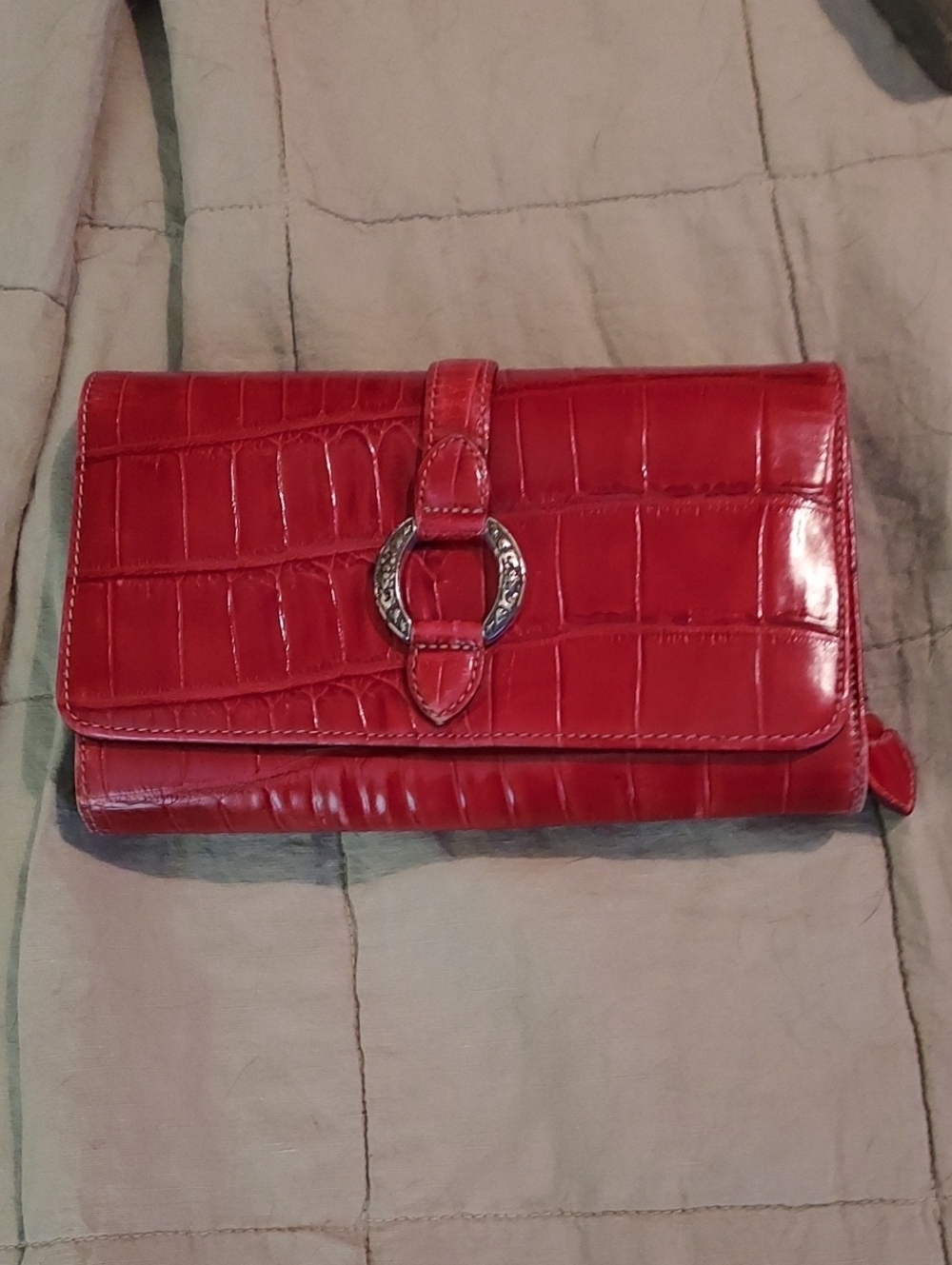 Brighton Red Patent Leather Wallet